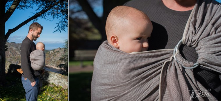 Séance famille parents et bébé en portage - Shooting commercial avec Néobulle