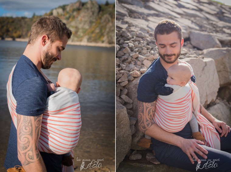 Séance famille parents et bébé en portage - Shooting commercial avec Néobulle