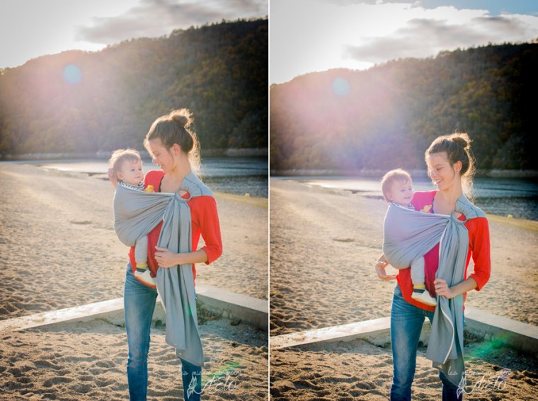 Séance famille parents et bébé en portage - Shooting commercial avec Néobulle