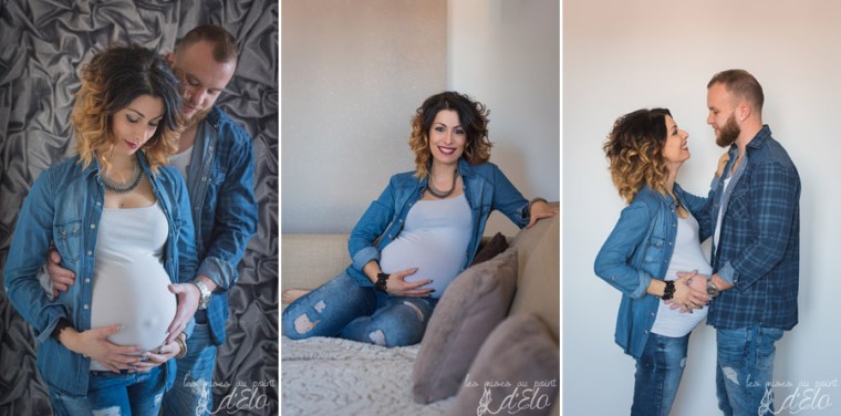 Photographe Haute Loire séance grossesse domicile Saint Just Malmont