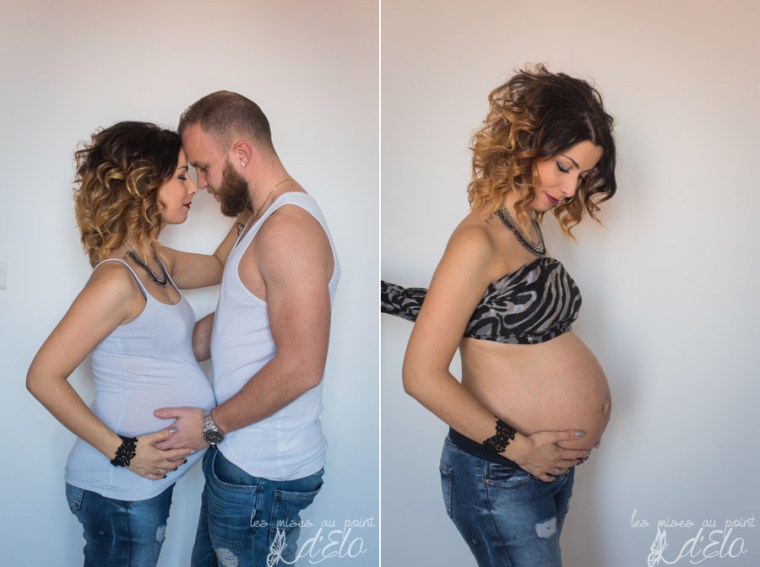 Photographe Haute Loire séance grossesse domicile Saint Just Malmont